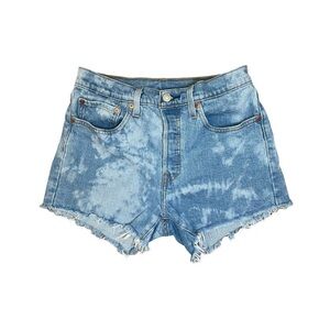 Levi’s 501 High-Rise Bleach Tie-Dye Cutoff Shorts | Raw Hem | Women’s 27